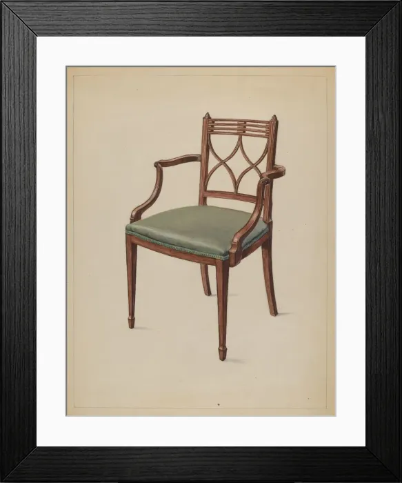 Framed Print : Armchair, c. 1936. Creator: Bernard Gussow Framed Print : Armchair, c. 1936. Creator: Bernard Gussow