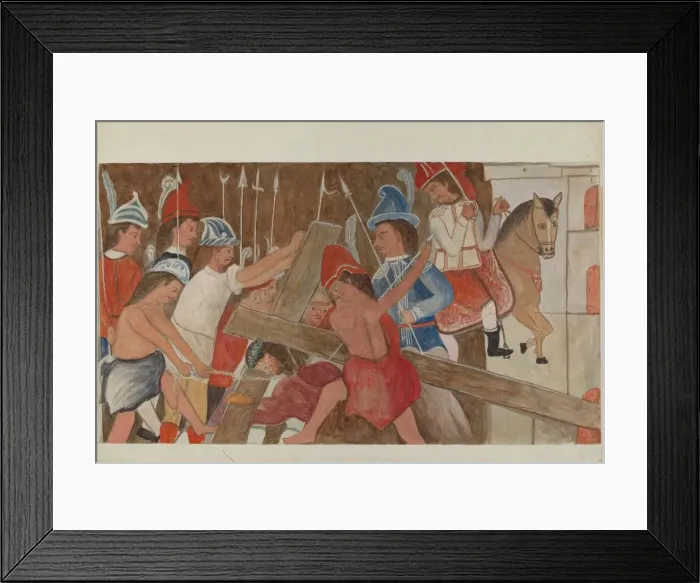 Framed Print : Station of The Cross No. 3: Jesus Falls the First Time, c. 1936 Framed Print : Station of The Cross No. 3: Jesus Falls the First Time, c. 1936