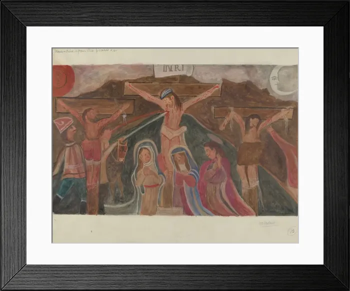 Framed Print : Station of the Cross No. 12: Jesus Dies Upon the Cross, c. 1936 Framed Print : Station of the Cross No. 12: Jesus Dies Upon the Cross, c. 1936