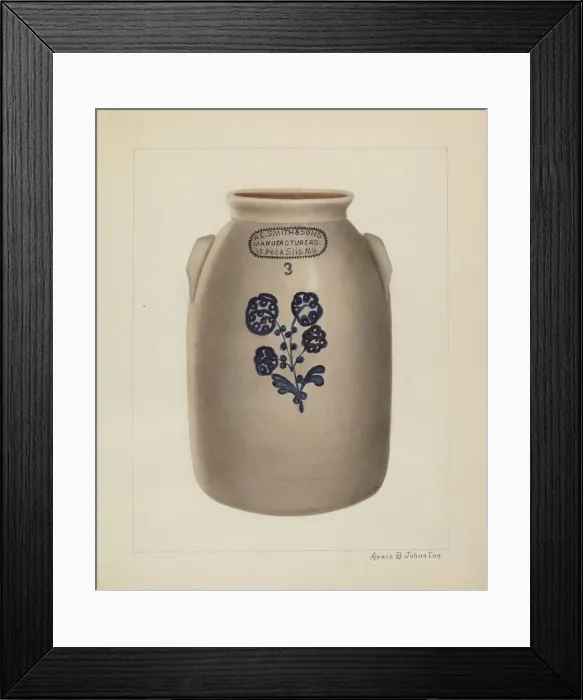 Framed Print : Jar, c. 1937. Creator: Annie B Johnston Framed Print : Jar, c. 1937. Creator: Annie B Johnston