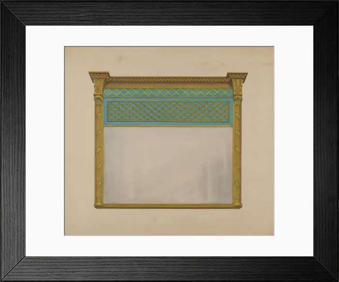 Framed Print : Mantel Looking Glass, c. 1937. Creator: Arthur Johnson Framed Print : Mantel Looking Glass, c. 1937. Creator: Arthur Johnson