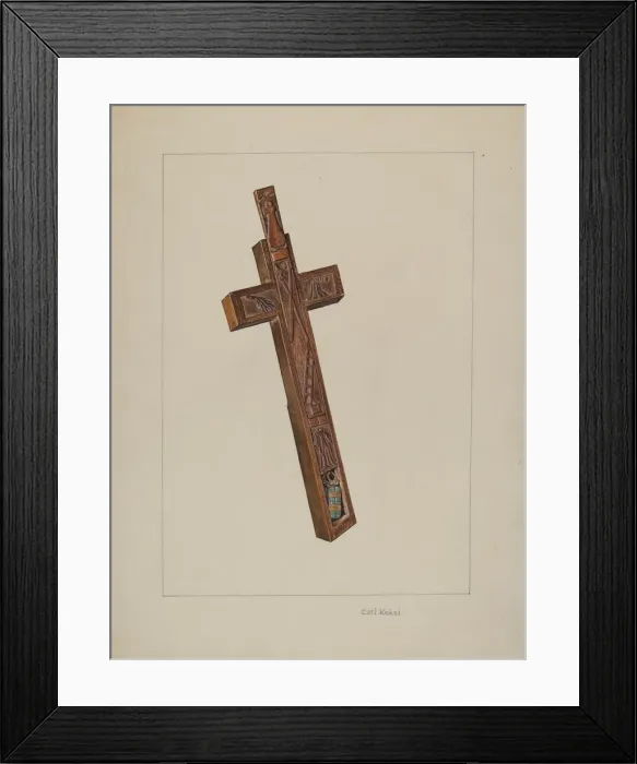 Framed Print : Cross, c. 1937. Creator: Carl Keksi Framed Print : Cross, c. 1937. Creator: Carl Keksi