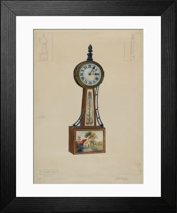 Framed Print : Wall Clock, c. 1936. Creator: Thomas Holloway Framed Print : Wall Clock, c. 1936. Creator: Thomas Holloway