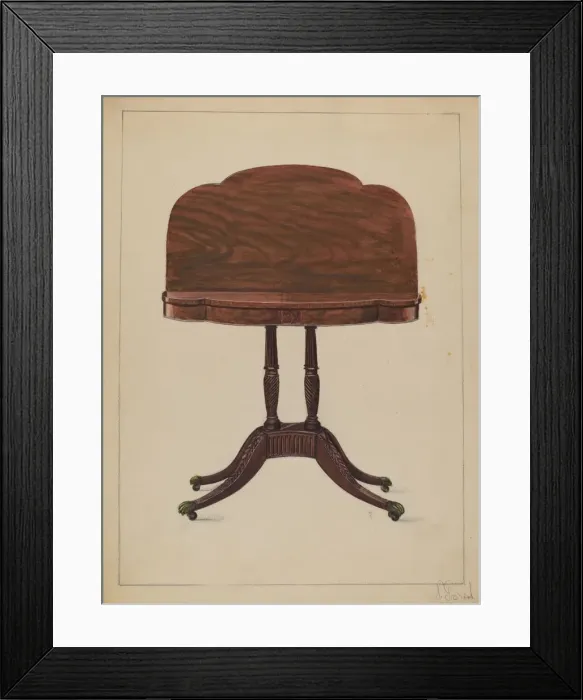 Framed Print : Table Pedestal, c. 1939. Creator: Nicholas Gorid Framed Print : Table Pedestal, c. 1939. Creator: Nicholas Gorid