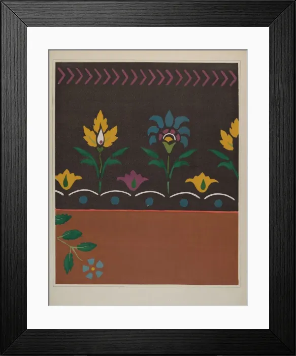 Framed Print : Stencilled Floor, c. 1938. Creator: Jerome Hoxie Framed Print : Stencilled Floor, c. 1938. Creator: Jerome Hoxie