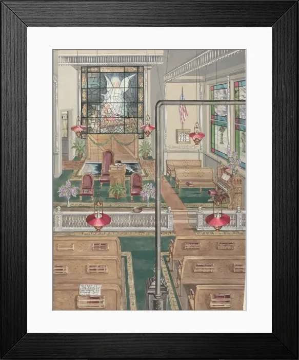 Framed Print : Baptist Church, 1901, 1935 / 1942. Creator: Perkins Harnly Framed Print : Baptist Church, 1901, 1935 / 1942. Creator: Perkins Harnly