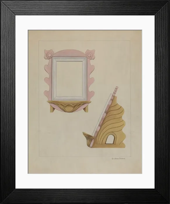 Framed Print : Missal Holder, c. 1939. Creator: Gordena Jackson Framed Print : Missal Holder, c. 1939. Creator: Gordena Jackson