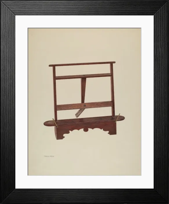 Framed Print : Book Rest - Mahogany, c. 1939. Creator: Frank M Keane Framed Print : Book Rest - Mahogany, c. 1939. Creator: Frank M Keane