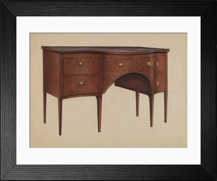 Framed Print : Sideboard, 1936. Creator: Arsen Maralian Framed Print : Sideboard, 1936. Creator: Arsen Maralian