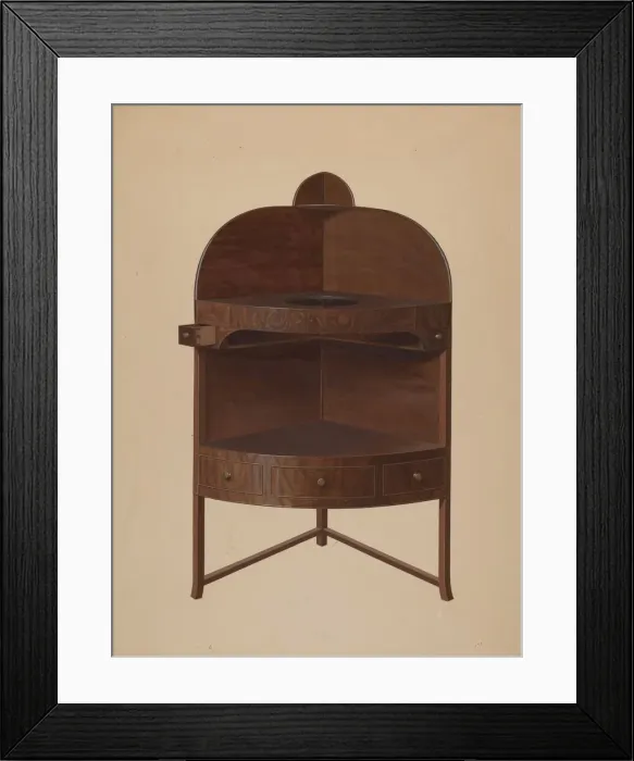 Framed Print : Washstand, c. 1939. Creator: Henry Moran Framed Print : Washstand, c. 1939. Creator: Henry Moran