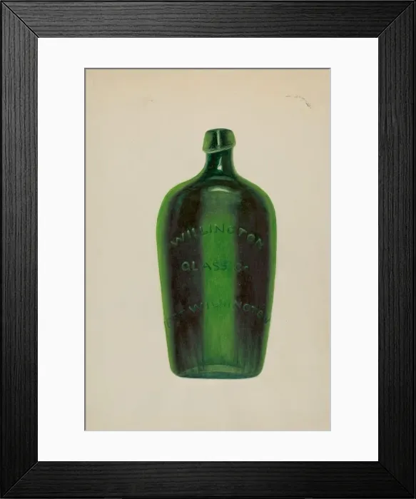 Framed Print : Glass Bottle, c. 1939. Creator: Maud M Holme Framed Print : Glass Bottle, c. 1939. Creator: Maud M Holme