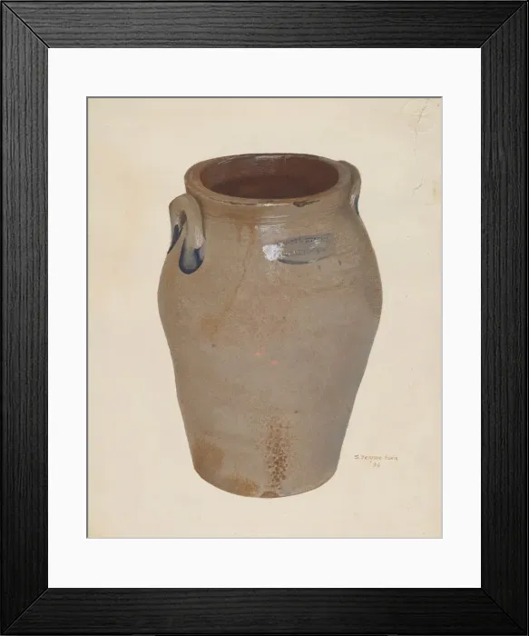 Framed Print : Butter Crock, 1936. Creator: Jerome Hoxie Framed Print : Butter Crock, 1936. Creator: Jerome Hoxie