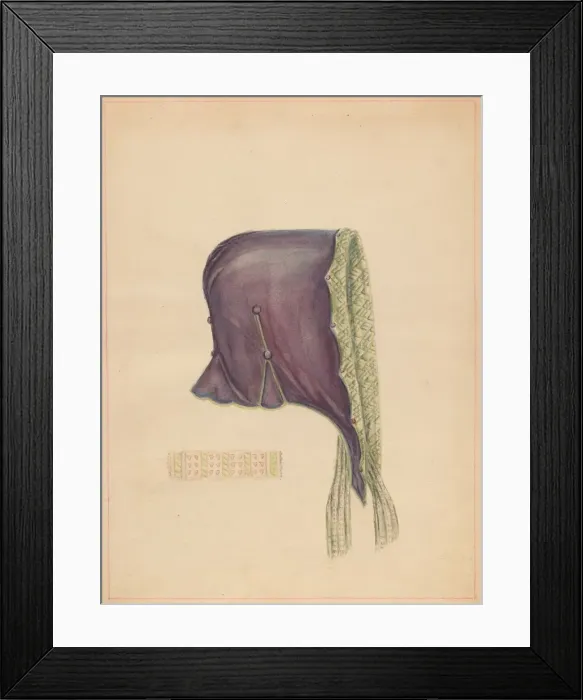 Framed Print : Bonnet, c. 1937. Creator: Fanchon Larzelere Framed Print : Bonnet, c. 1937. Creator: Fanchon Larzelere