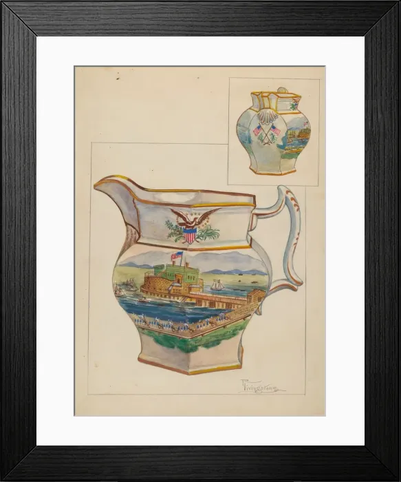 Framed Print : Pitcher, 1935 / 1942. Creator: Rolland Livingstone Framed Print : Pitcher, 1935 / 1942. Creator: Rolland Livingstone