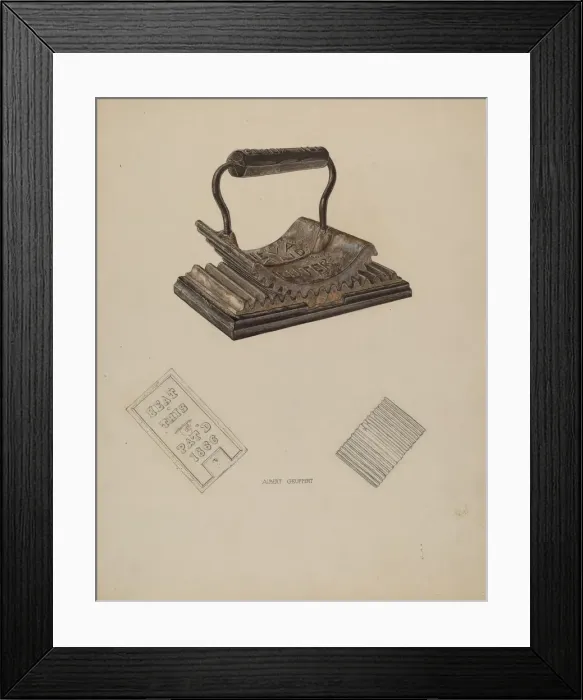 Framed Print : Fluting Iron, c. 1938. Creator: Albert Geuppert Framed Print : Fluting Iron, c. 1938. Creator: Albert Geuppert