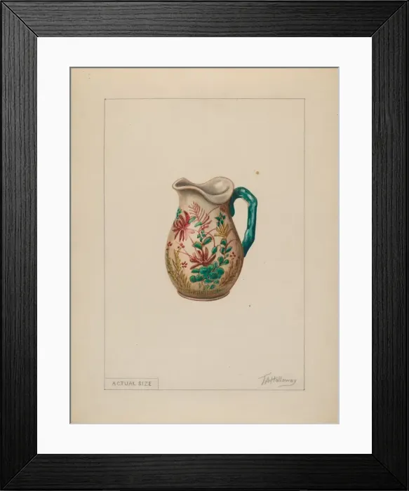 Framed Print : Cream Pitcher, c. 1937. Creator: Thomas Holloway Framed Print : Cream Pitcher, c. 1937. Creator: Thomas Holloway