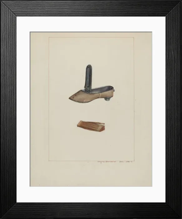 Framed Print : Slipper Match Box, c. 1938. Creator: Regina Henderer Framed Print : Slipper Match Box, c. 1938. Creator: Regina Henderer