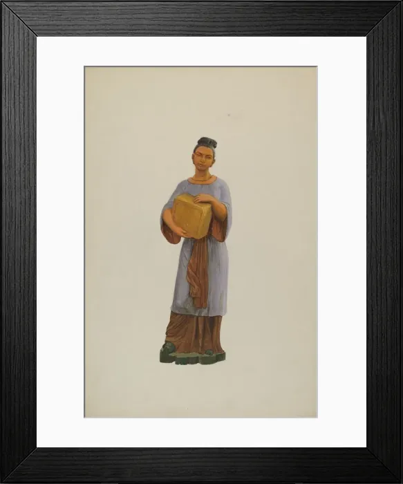 Framed Print : Tea Store Figure, c. 1938. Creator: John W Kelleher Framed Print : Tea Store Figure, c. 1938. Creator: John W Kelleher
