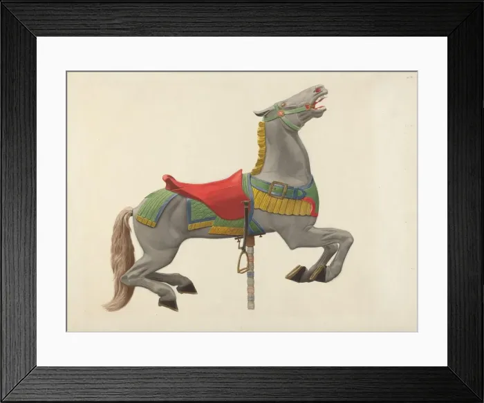 Framed Print : Carousel Horse, c. 1941. Creator: John W Kelleher