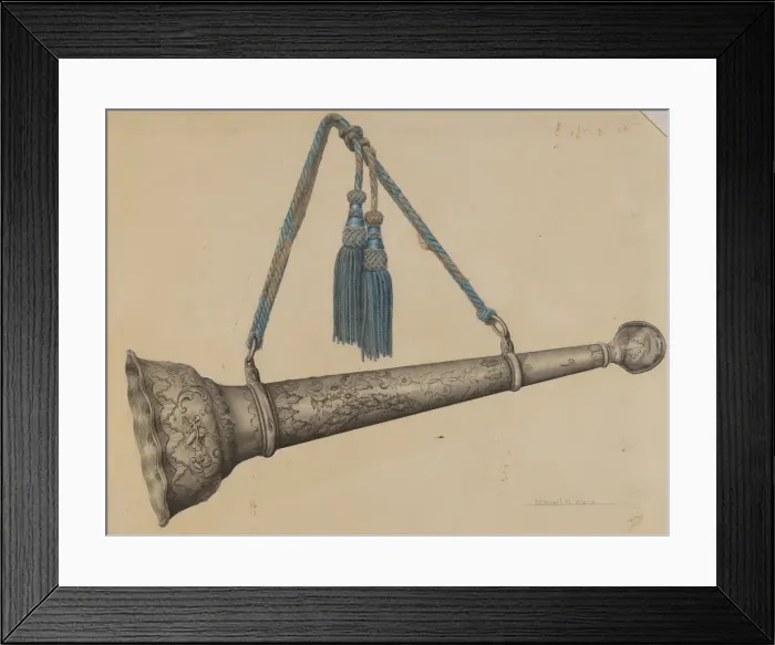 Framed Print : Speaking Trumpet, c. 1938. Creator: Samuel O. Klein Framed Print : Speaking Trumpet, c. 1938. Creator: Samuel O. Klein