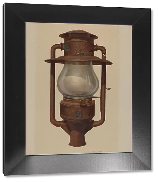 Street Post Lamp, c. 1942. Creator: Regina Henderer