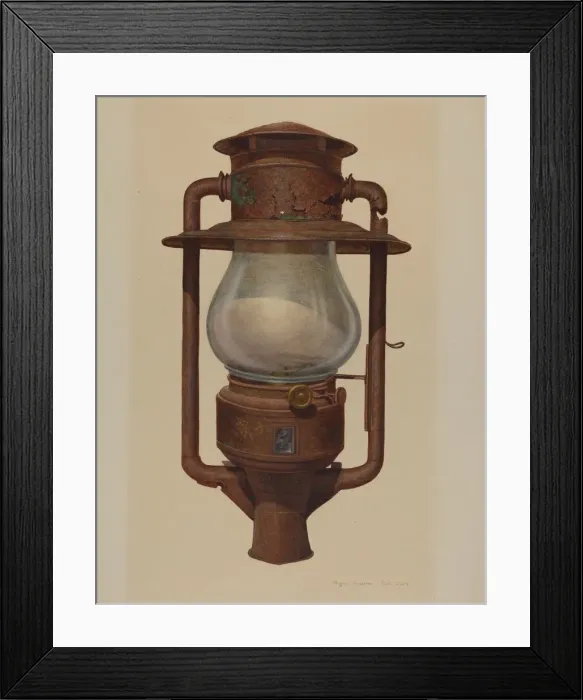 Framed Print : Street Post Lamp, c. 1942. Creator: Regina Henderer Framed Print : Street Post Lamp, c. 1942. Creator: Regina Henderer