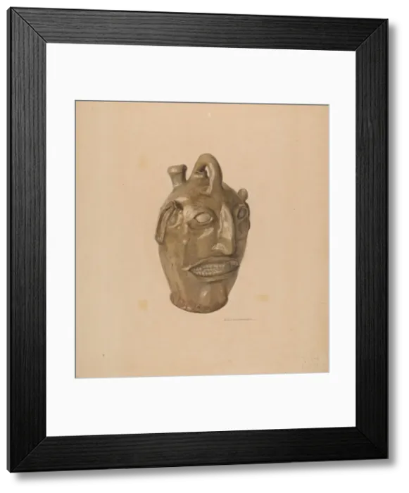 Framed Print : Grotesque Jug, c. 1938. Creator: George Loughridge Framed Print : Grotesque Jug, c. 1938. Creator: George Loughridge