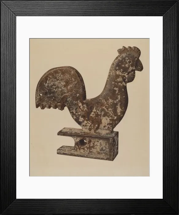 Framed Print : Counterbalance Rooster, 1938. Creator: Lloyd Charles Lemcke