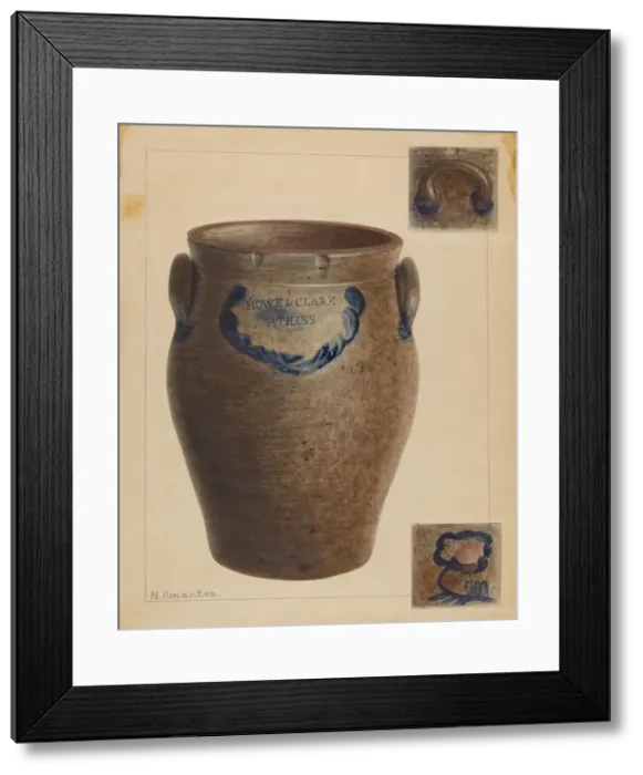 Framed Print : Crock, c. 1938. Creator: Nicholas Amantea Framed Print : Crock, c. 1938. Creator: Nicholas Amantea