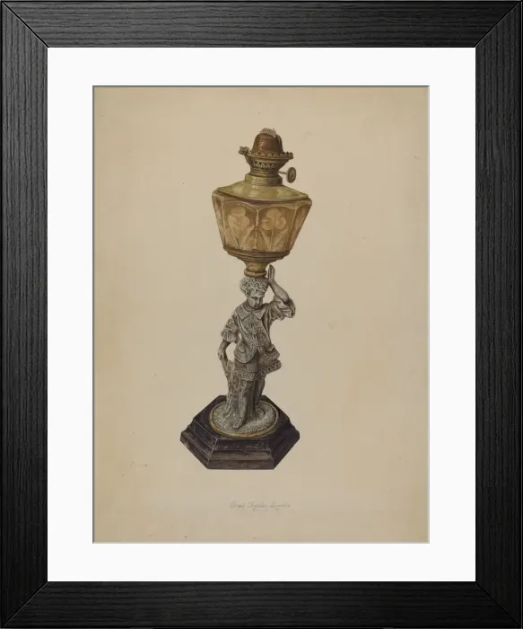 Framed Print : Table Lamp, 1939. Creator: Lloyd Charles Lemcke Framed Print : Table Lamp, 1939. Creator: Lloyd Charles Lemcke