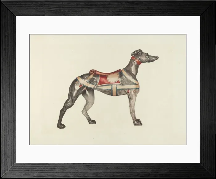 Framed Print : Carousel Dog, c. 1939. Creator: Dorothy Handy Framed Print : Carousel Dog, c. 1939. Creator: Dorothy Handy