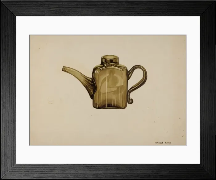 Framed Print : Whale Oil Lamp Filler, c. 1939. Creator: Harry King Framed Print : Whale Oil Lamp Filler, c. 1939. Creator: Harry King
