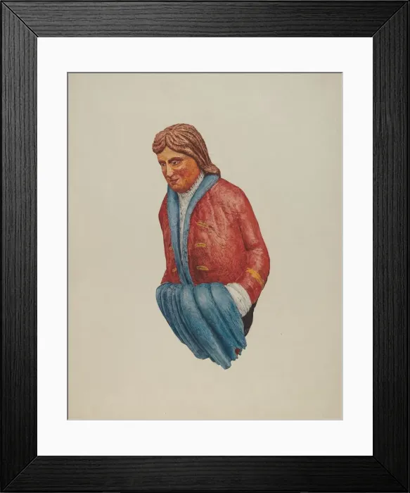 Framed Print : Figurehead, c. 1939. Creator: Jane Iverson Framed Print : Figurehead, c. 1939. Creator: Jane Iverson