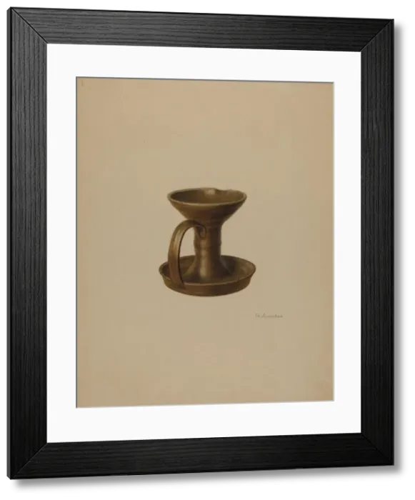 Framed Print : Grease Lamp, c. 1938. Creator: Nicholas Amantea Framed Print : Grease Lamp, c. 1938. Creator: Nicholas Amantea