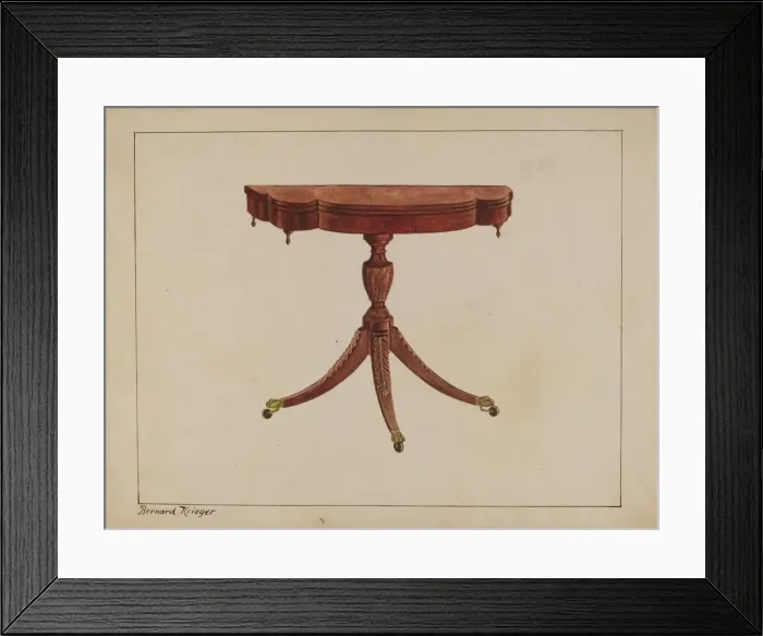 Framed Print : Table (Pedestal), c. 1937. Creator: Bernard Krieger Framed Print : Table (Pedestal), c. 1937. Creator: Bernard Krieger
