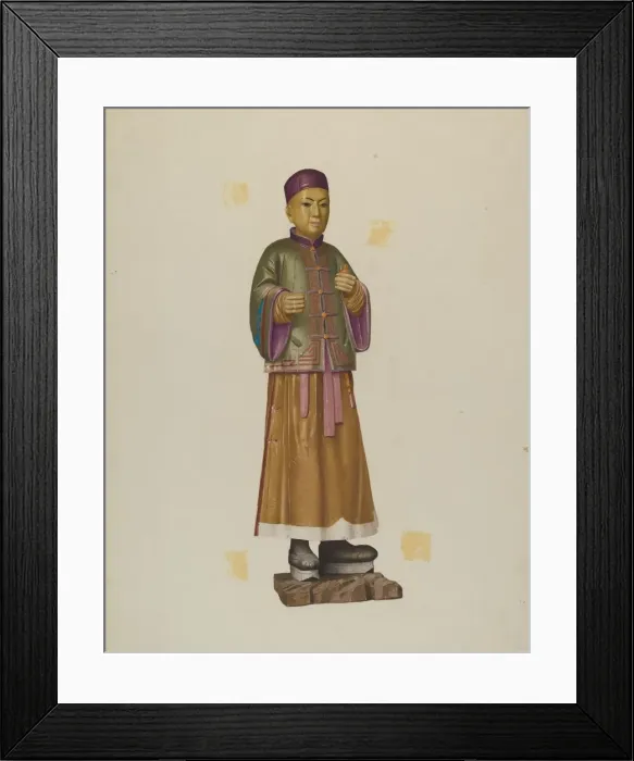 Framed Print : Tea Store Figure, c. 1940. Creator: Joseph Goldberg Framed Print : Tea Store Figure, c. 1940. Creator: Joseph Goldberg