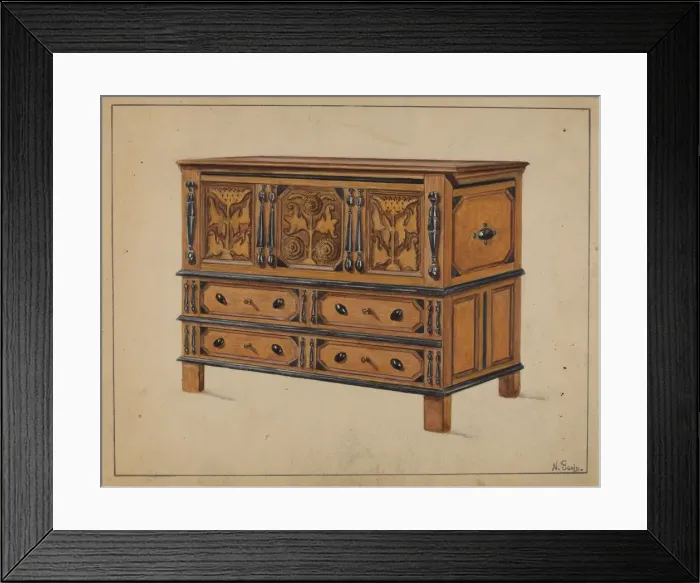 Framed Print : Chest, 1935 / 1942. Creator: Nicholas Gorid Framed Print : Chest, 1935 / 1942. Creator: Nicholas Gorid