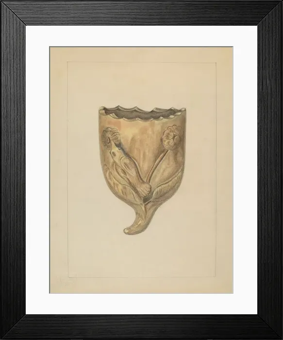 Framed Print : Wall Pocket for Flowers, 1935 / 1942. Creator: Gertrude Lemberg Framed Print : Wall Pocket for Flowers, 1935 / 1942. Creator: Gertrude Lemberg
