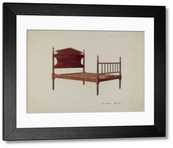 Framed Print : Doll Cradle, c. 1939. Creator: Leslie Macklem Framed Print : Doll Cradle, c. 1939. Creator: Leslie Macklem