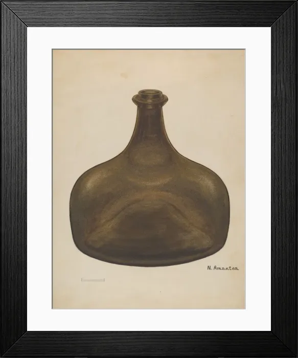 Framed Print : Liquor Bottle, c. 1936. Creator: Nicholas Amantea Framed Print : Liquor Bottle, c. 1936. Creator: Nicholas Amantea