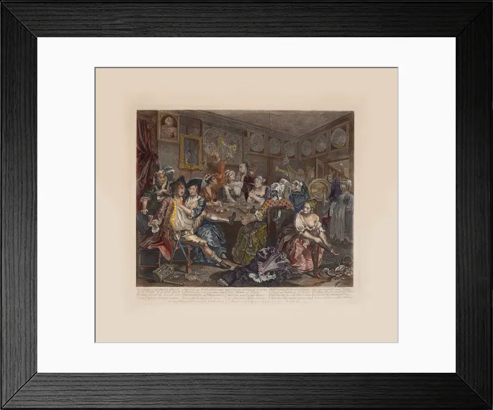 Framed Print : A Rakes Progress, Plate 3: The Tavern Scene, ca 1735. Creator: Hogarth Framed Print : A Rakes Progress, Plate 3: The Tavern Scene, ca 1735. Creator: Hogarth