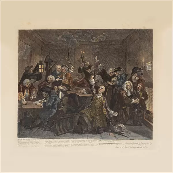 A Rakes Progress, Plate 6: Scene In A Gaming House, ca 1735