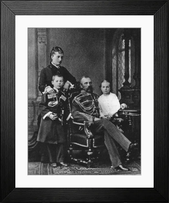 Framed Print : Alexander II of Russia and Princess Ekaterina Mikhailovna Yurievskaya with children, c Framed Print : Alexander II of Russia and Princess Ekaterina Mikhailovna Yurievskaya with children, c