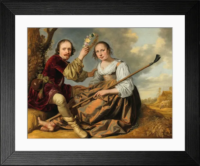 Framed Print : Amaryllis and Mirtillo, 1640s. Creator: Anonymous Framed Print : Amaryllis and Mirtillo, 1640s. Creator: Anonymous