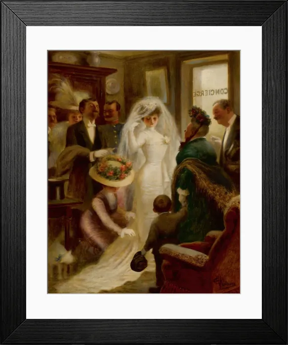 Framed Print : Wedding day (Le jour du mariage). Creator: Guillaume, Albert (1873-1942) Framed Print : Wedding day (Le jour du mariage). Creator: Guillaume, Albert (1873-1942)