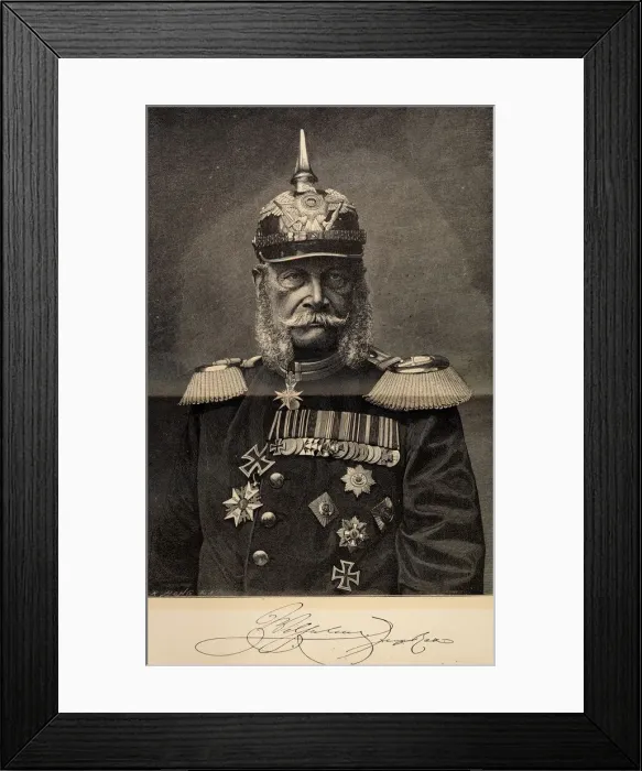 Framed Print : William I (1797-1888), King of Prussia and German Emperor, at the Age of 90, 1887 Framed Print : William I (1797-1888), King of Prussia and German Emperor, at the Age of 90, 1887