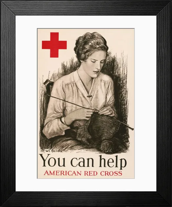 Framed Print : You can help - American Red Cross, 1918. Creator: Benda, Wladyslaw Theodor (1873-1948)