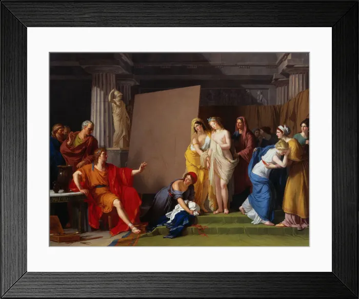 Framed Print : Zeuxis choosing his models for the image of Helen from among the girls of Croton, c. 1790 Framed Print : Zeuxis choosing his models for the image of Helen from among the girls of Croton, c. 1790