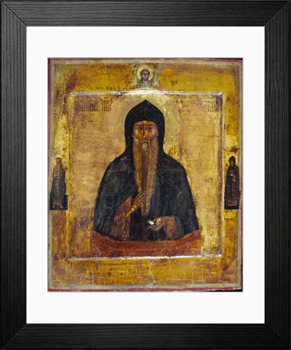Framed Print : Venerable Nikita Stylites of Pereyaslavl. Creator: Russian icon Framed Print : Venerable Nikita Stylites of Pereyaslavl. Creator: Russian icon