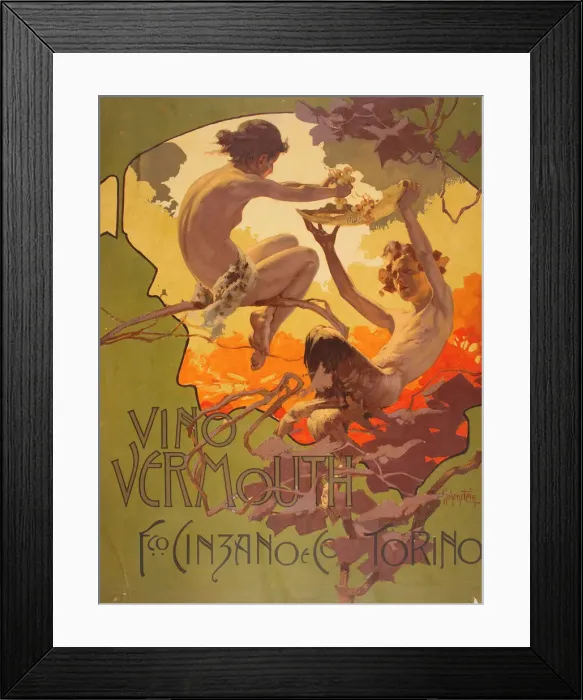 Framed Print : Vermouth Cinzano, 1901. Creator: Hohenstein, Adolfo (1854-1928) Framed Print : Vermouth Cinzano, 1901. Creator: Hohenstein, Adolfo (1854-1928)